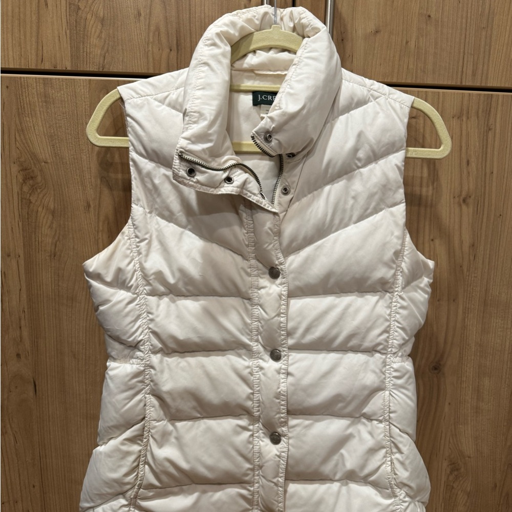 J.Crew Ivory Puffer Vest